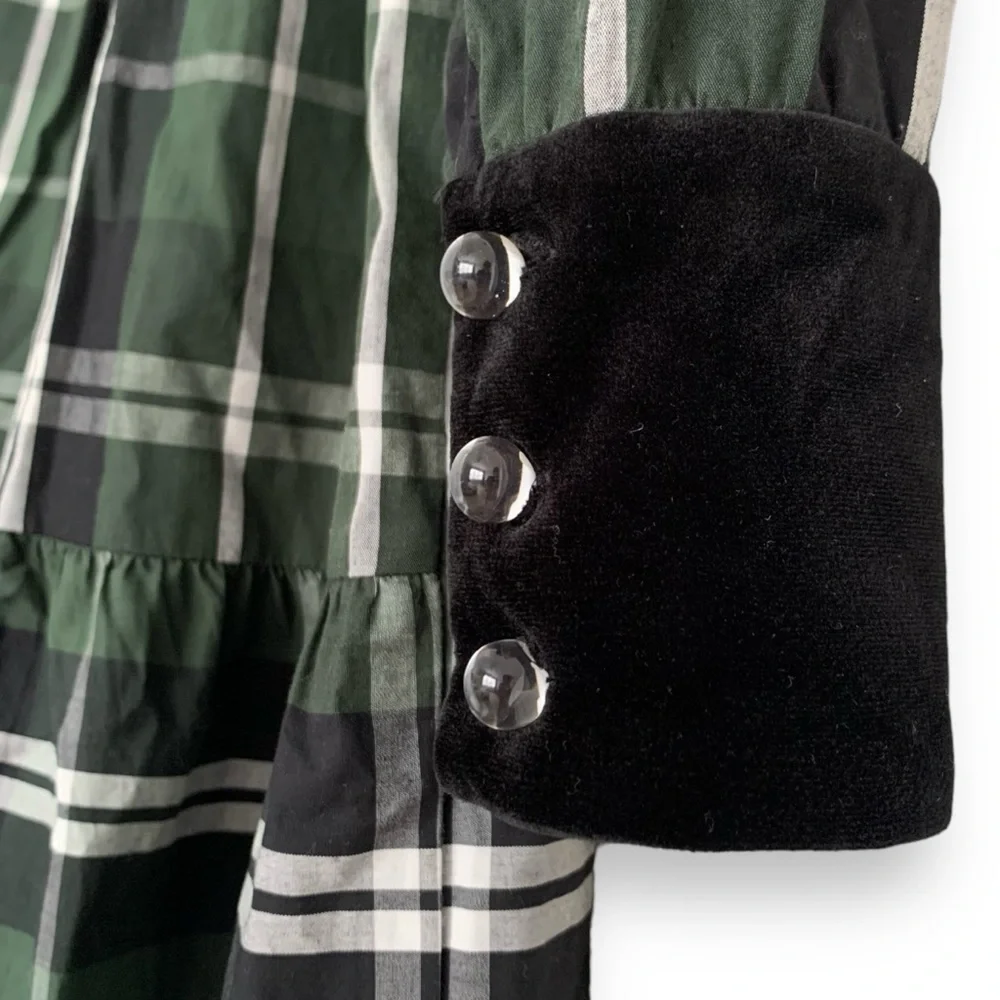 Elegant Green Plaid Dress - Picture 14 of 16
